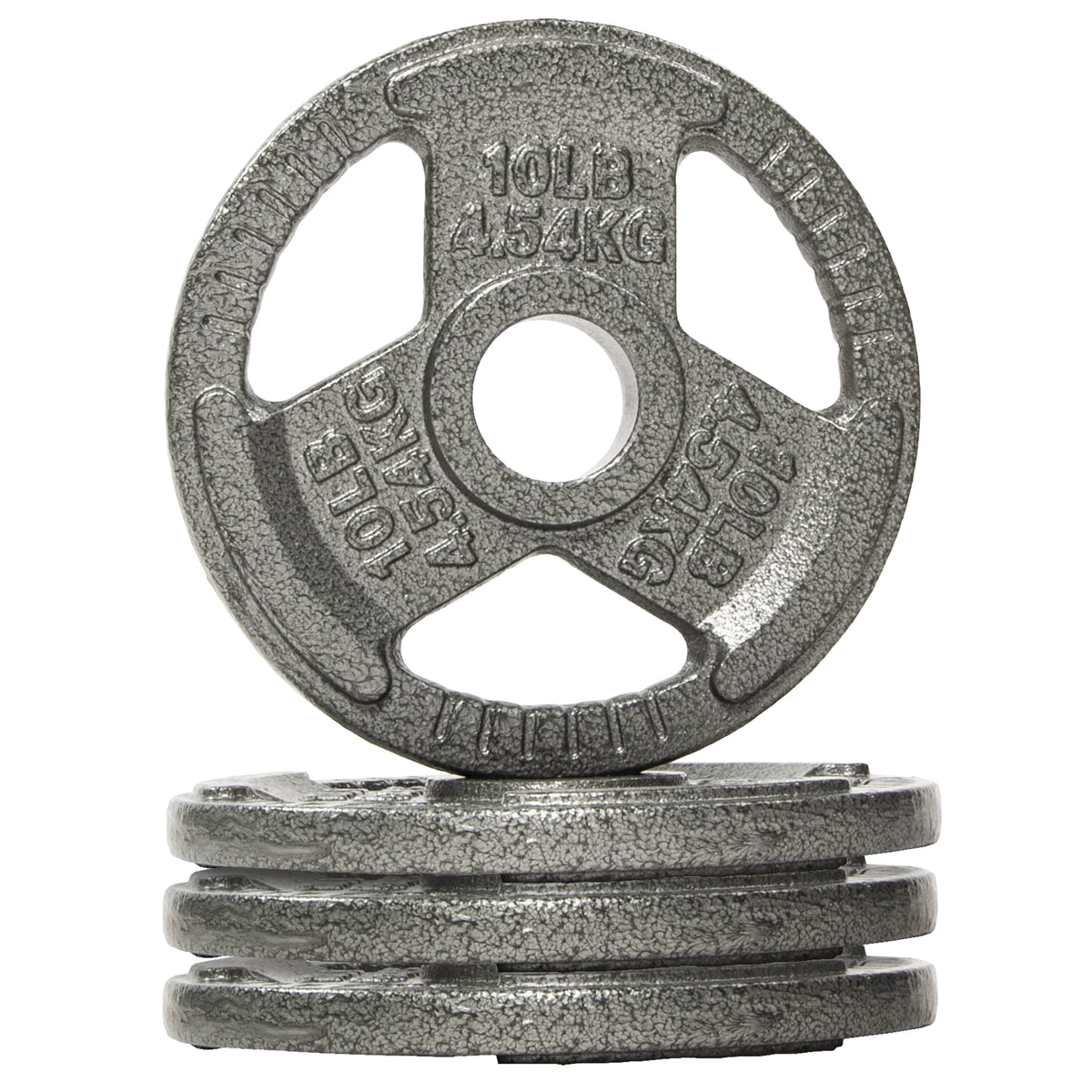 Fitvids 10 lb Cast Iron Grip Weight Plate, Olympic Plate for Strength Training