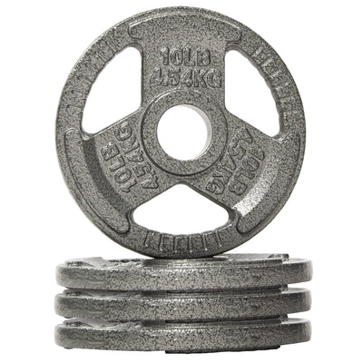 Fitvids 10 lb Cast Iron Grip Weight Plate, Olympic Plate for Strength Training