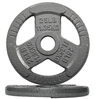 Fitvids 25 lb Cast Iron Grip Weight Plate, Olympic Plate for Strength Training