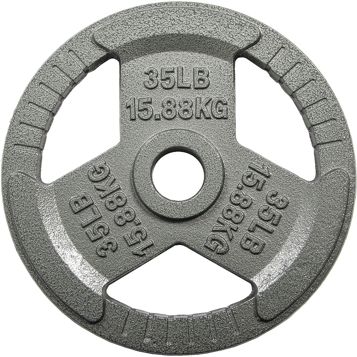 Fitvids 35 lb Cast Iron Grip Weight Plate, Olympic Plate for Strength Training