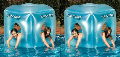 2) Swimline 9073 Swimming Pool Fun Inflatable Ice Cube Cool Habitat Float Toys