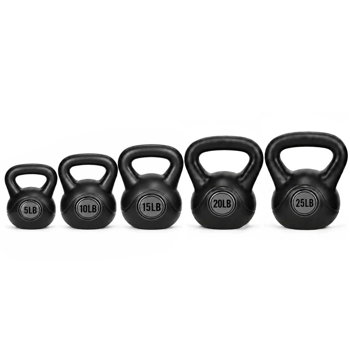 BalanceFrom Cement-Filled Kettlebell Exercise Weights, 5, 10, 15, 20 & 25 lb