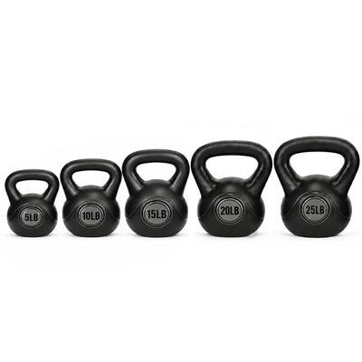 BalanceFrom Cement-Filled Kettlebell Exercise Weights, 5, 10, 15, 20 & 25 lb