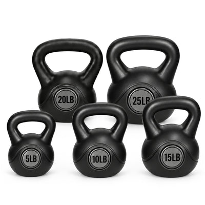 BalanceFrom Cement-Filled Kettlebell Exercise Weights, 5, 10, 15, 20 & 25 lb