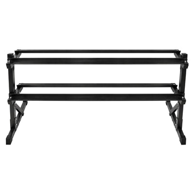 BalanceFrom 5-50 lb Rubber Coated Hex Dumbbell Set with 3-Tier Rack, 10 Pairs