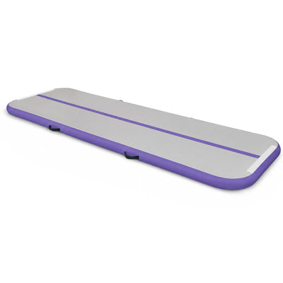 Fitvids 10 Ft Inflatable Gymnastics Mat, Air Track Mat, Electric Pump, Purple