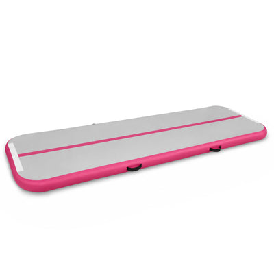 Fitvids 10 Ft Inflatable Gymnastics Mat, Air Track Mat with Electric Pump, Pink