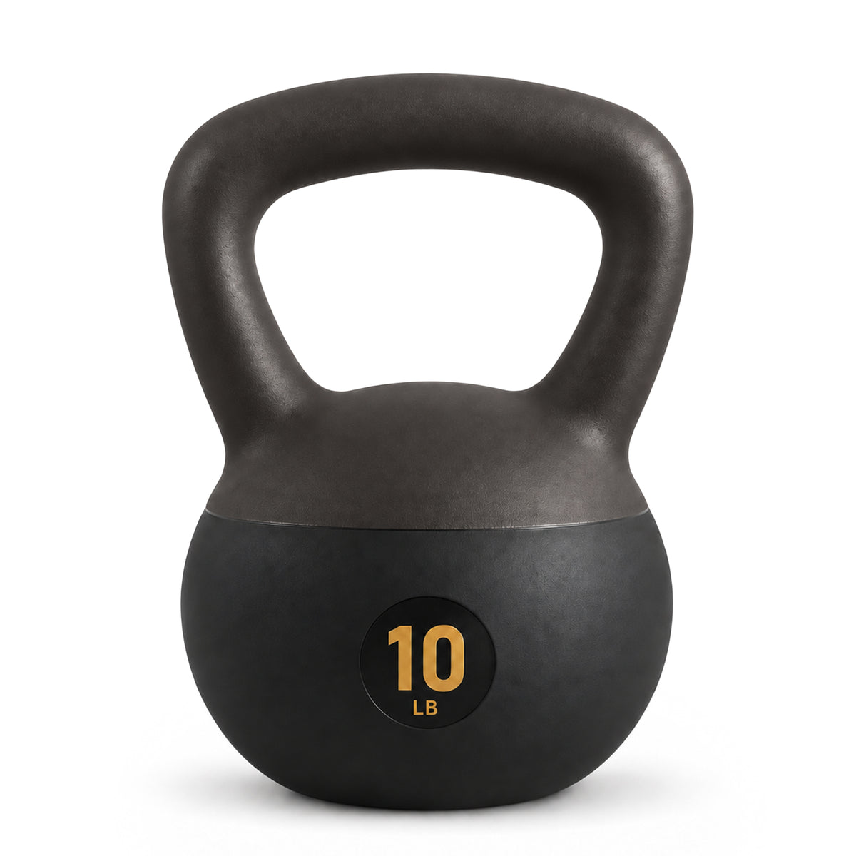 Fitvids Soft Kettlebell Ergonomic Grip, Iron & Sand Filled, 10 Pounds, Black