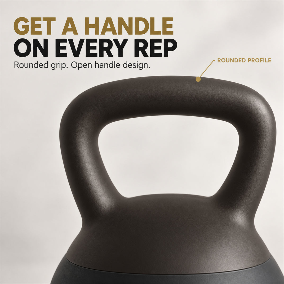 Fitvids Soft Kettlebell Ergonomic Grip, Iron & Sand Filled, 25 Pounds, Black
