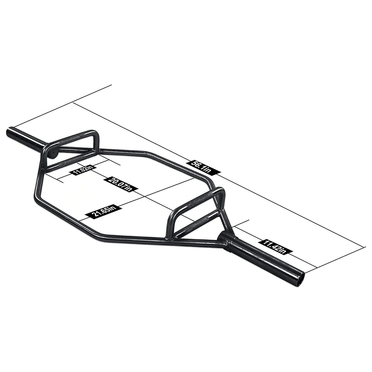 BalanceFrom Closed Frame Hex Bar with Knurled Handles and 2-Inch Weight Sleeves