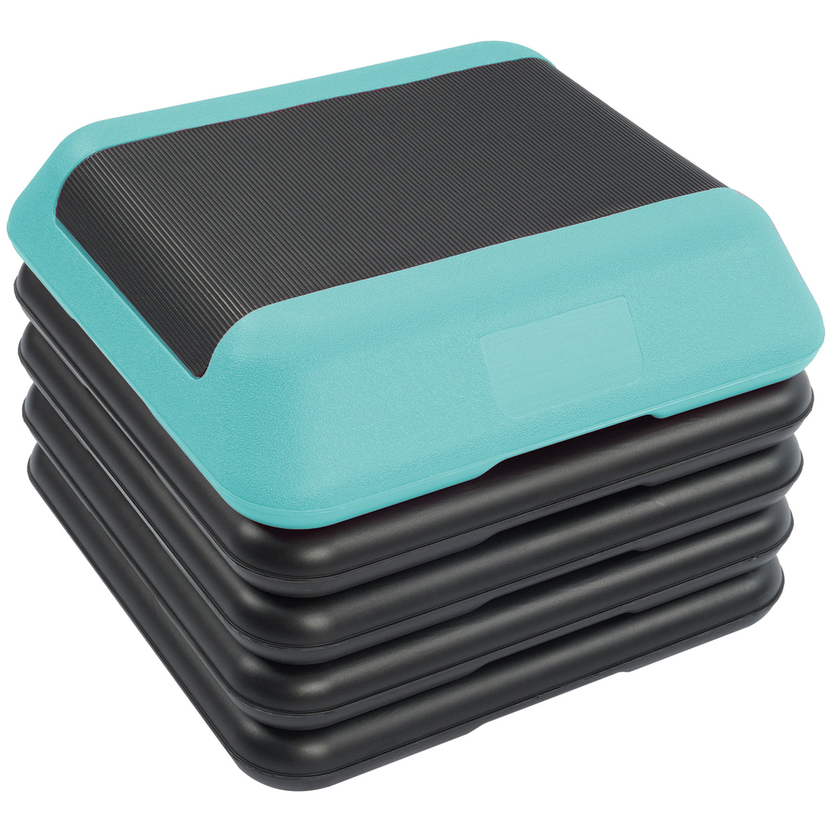 Fitvids Small Aerostep Adjustable Exercise Step Platform with 4 Risers, Black
