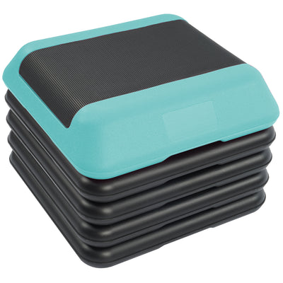 Fitvids Small Aerostep Adjustable Exercise Step Platform with 4 Risers, Black
