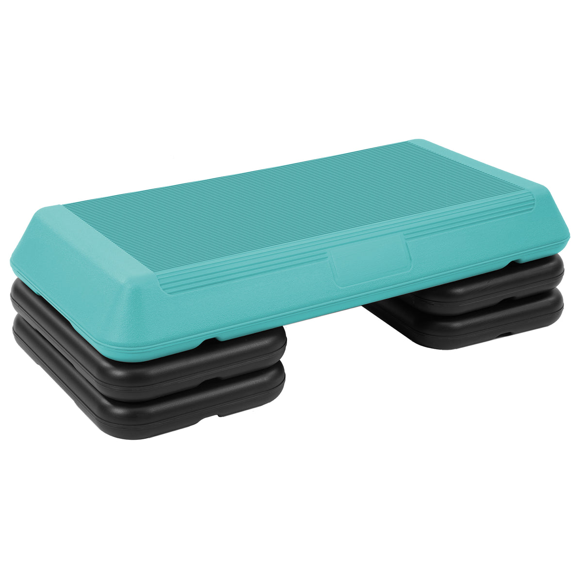 Fitvids Medium Aerostep Adjustable Exercise Step Platform with 4 Risers, Black