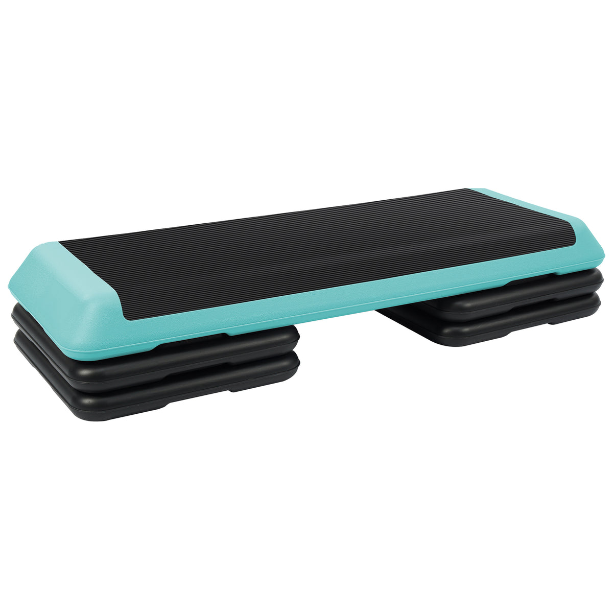 Fitvids Large Aerostep Adjustable Exercise Step Platform with 4 Risers, Black - VMInnovations