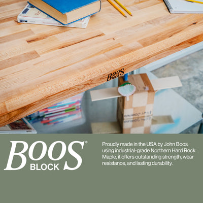John Boos 48-Inch Workbench Top, Sturdy and Durable for Shop Work, Maple Wood - VMInnovations