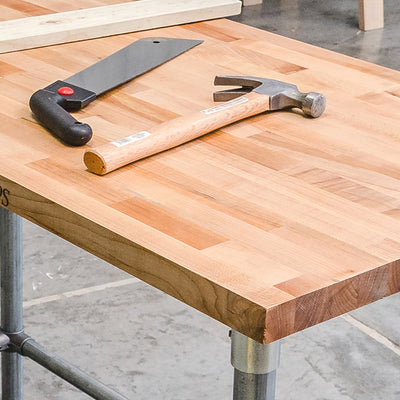 John Boos 60-Inch Workbench Top, Sturdy and Durable for Shop Work, Maple Wood - VMInnovations