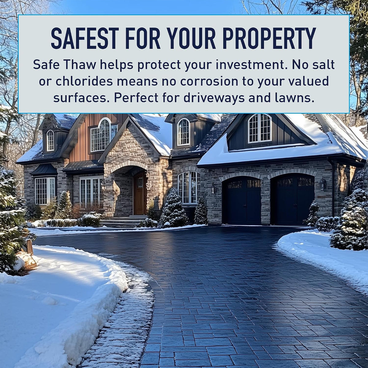 Safe Thaw Salt Free Pet Safe Ice Melt for Concrete Driveways, 10 Pounds Jug