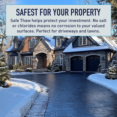 Safe Thaw Salt Free Pet Safe Ice Melt for Concrete Driveways, 10 Pounds Jug