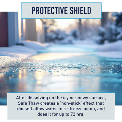 Safe Thaw Salt Free Pet Safe Ice Melt for Concrete Driveways, 10 Pounds Jug