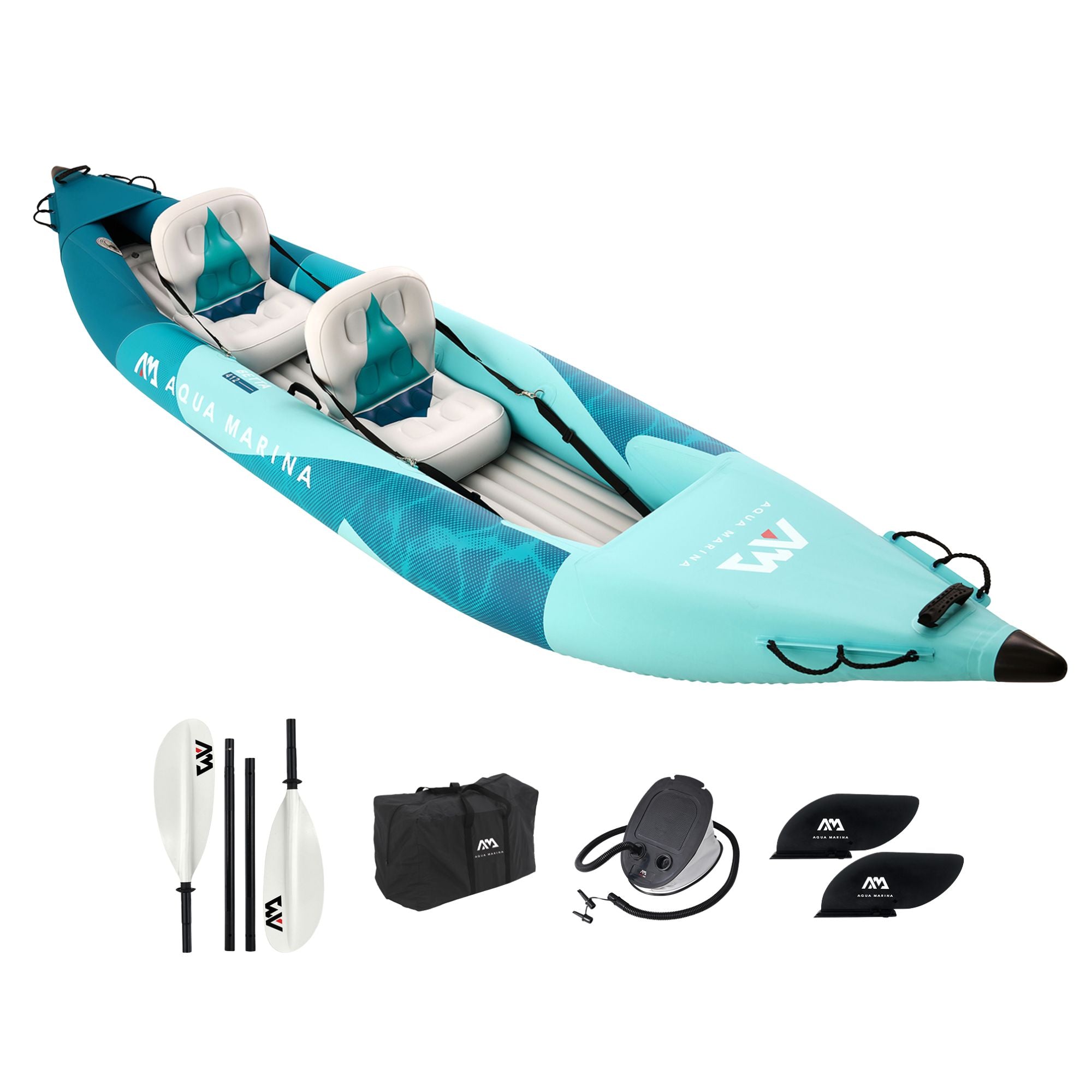 Aqua Marina Betta 13'6" Tandem Recreational Inflatable Kayak, Lightweight