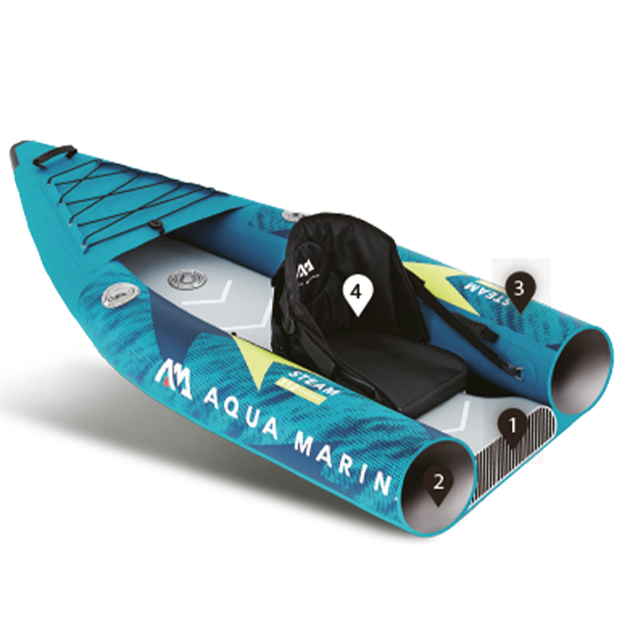 Aqua Marina 10'3" Steam Single Capacity, Lightweight Inflatable Kayak (Open Box)