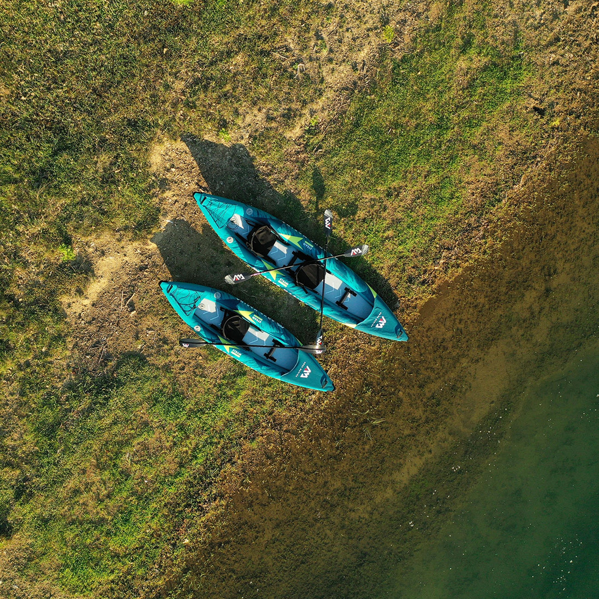 Aqua Marina 10'3" Steam Single Capacity, Lightweight Inflatable Kayak, Blue (Open Box)