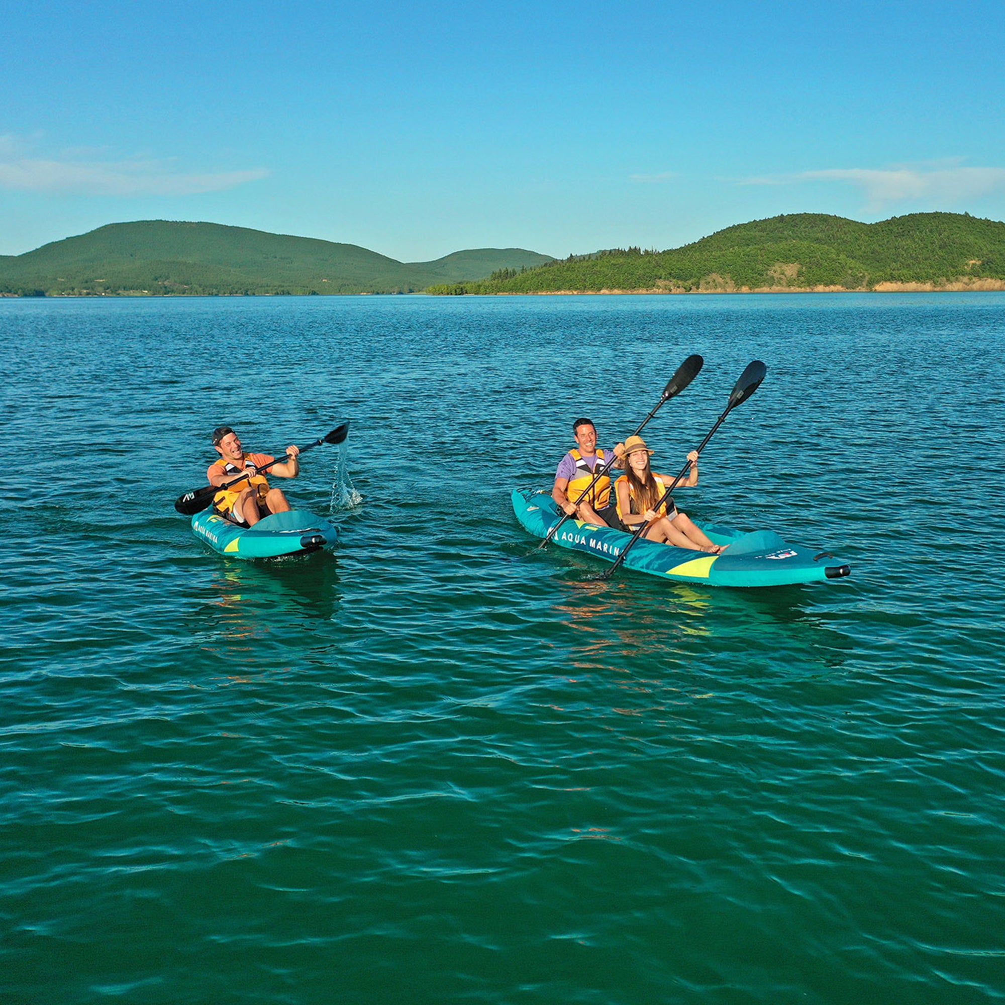 Aqua Marina 10'3" Steam Single Capacity, Lightweight Inflatable Kayak, Blue (Open Box)