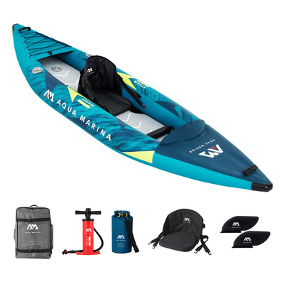 Aqua Marina 10'3" Steam Single Capacity, Lightweight Inflatable Kayak, Blue (Open Box)