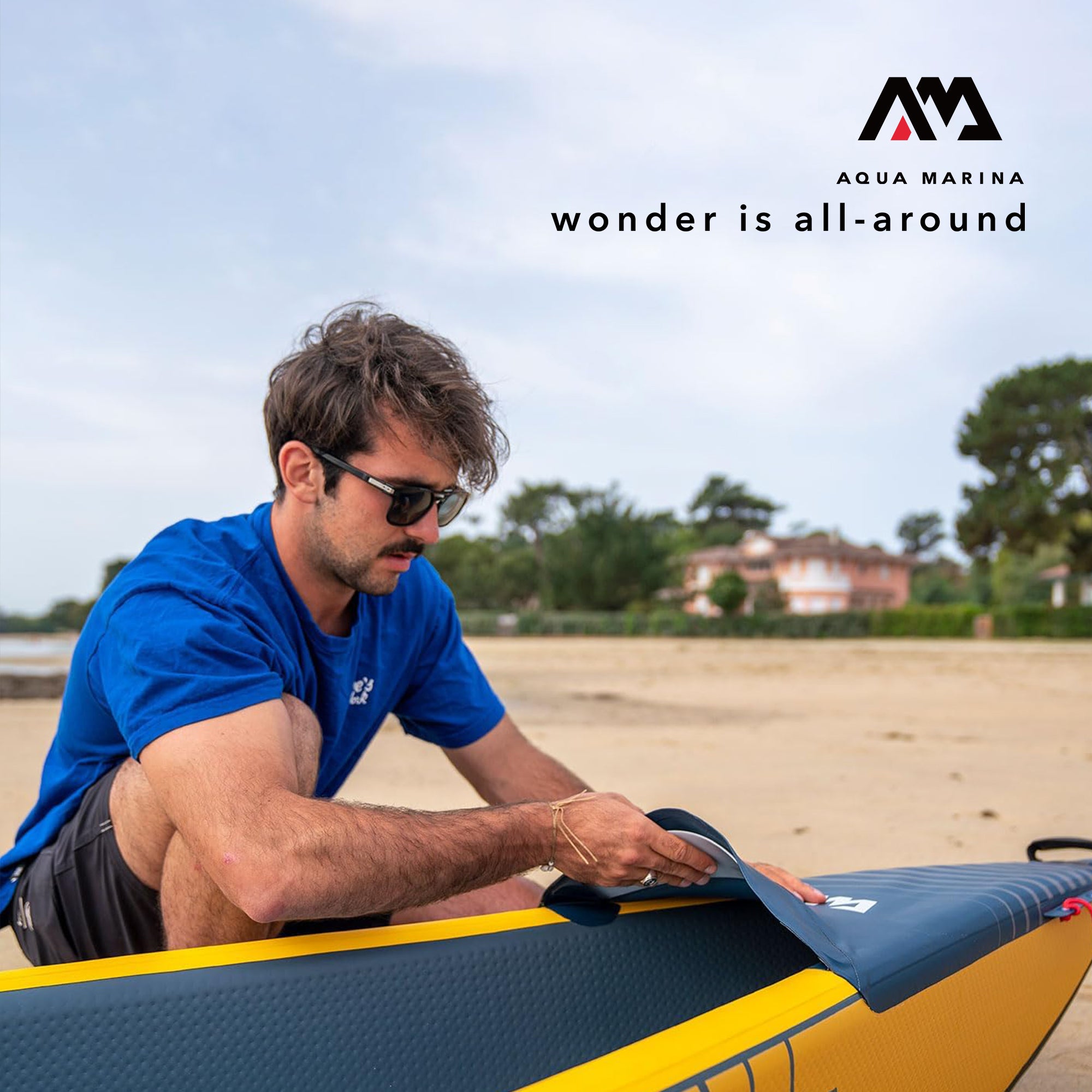 Aqua Marina 12'4'' Single Seat Inflatable Recreational Kayak w/ Accessories - VMInnovations