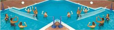 Swimline 9186 Cross Inground Swimming Pool Volleyball Net Water Game (2 Pack)