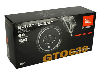 2) JBL GTO638 6.5" - 6.75" 180W 3 Way Car Audio Coaxial Speakers Stereo PAIR