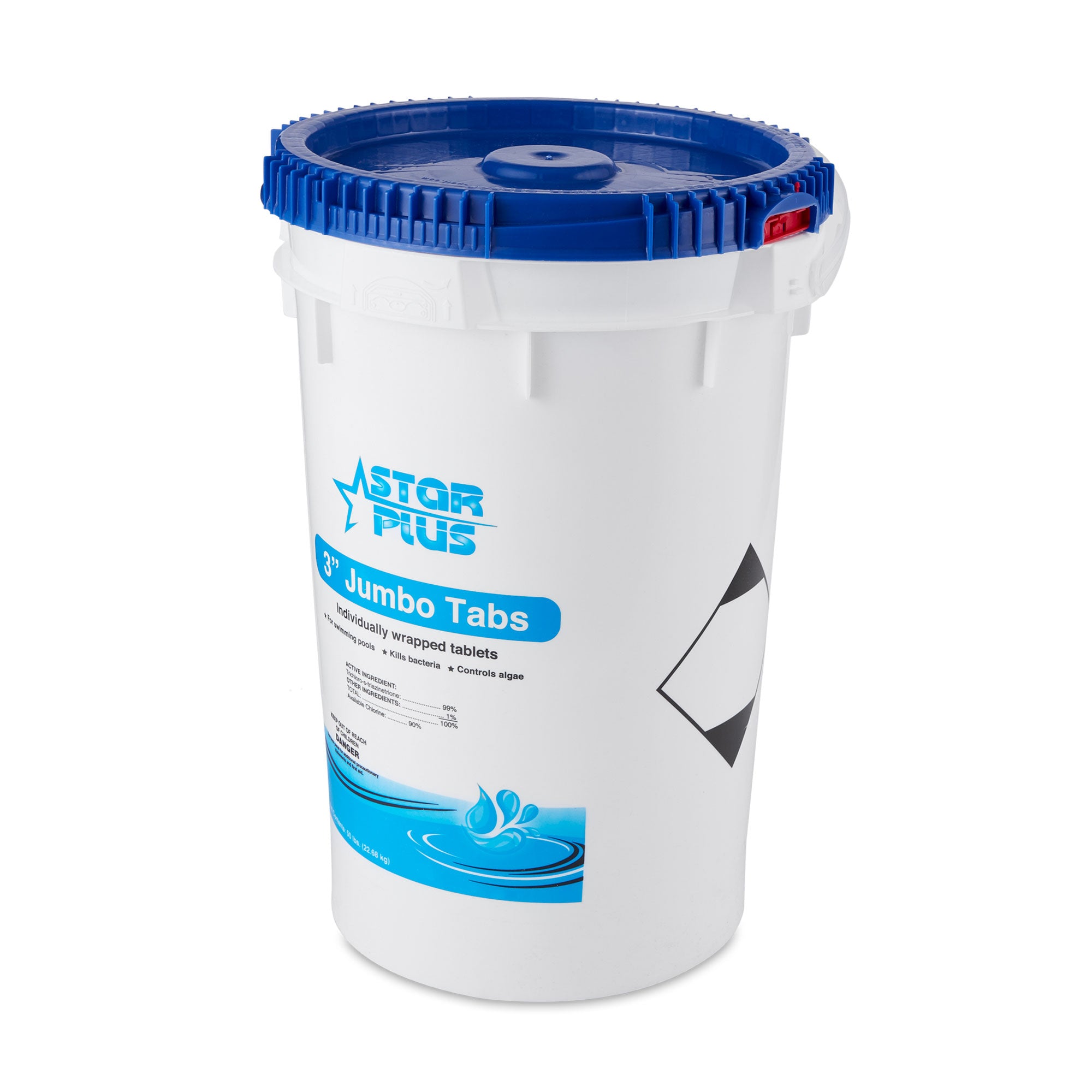 Nava 50 lbs Bucket 3" Swimming Pool/Spa Stabilized Chlorine Tablets (Open Box)