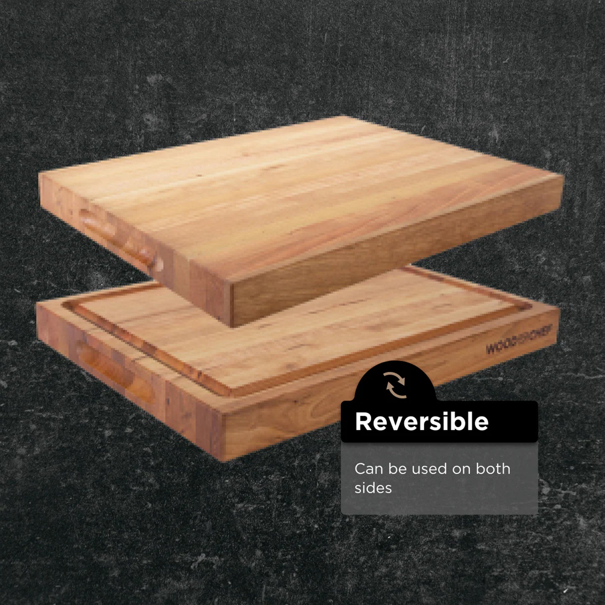 WoodForChef 20-Inch Classic Cherry Reversible Cutting Board with Juice Groove