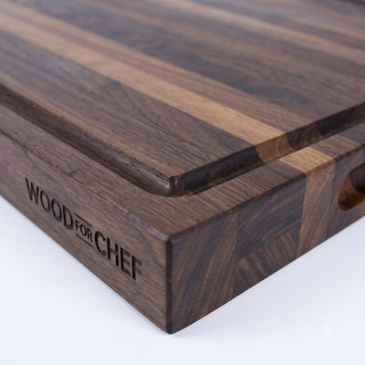 WoodForChef 24-Inch Classic Walnut Reversible Cutting Board with Juice Groove
