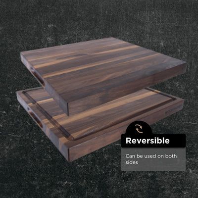 WoodForChef 24-Inch Classic Walnut Reversible Cutting Board with Juice Groove