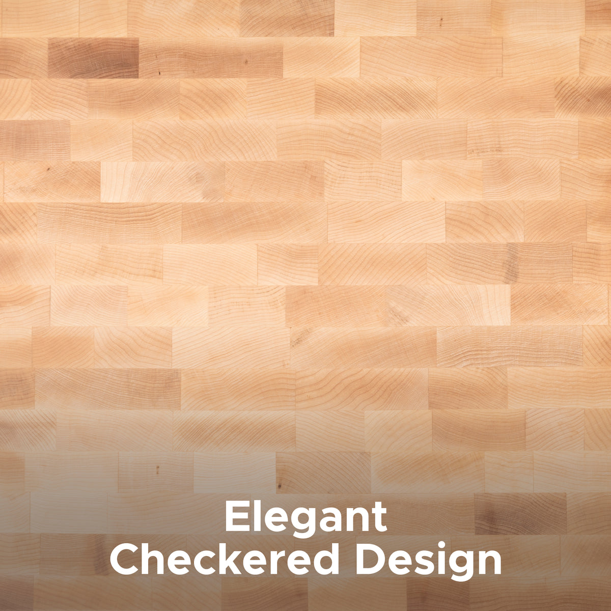 WoodForChef Heritage Maple End Grain Cutting Board with Feet and Mineral Oil