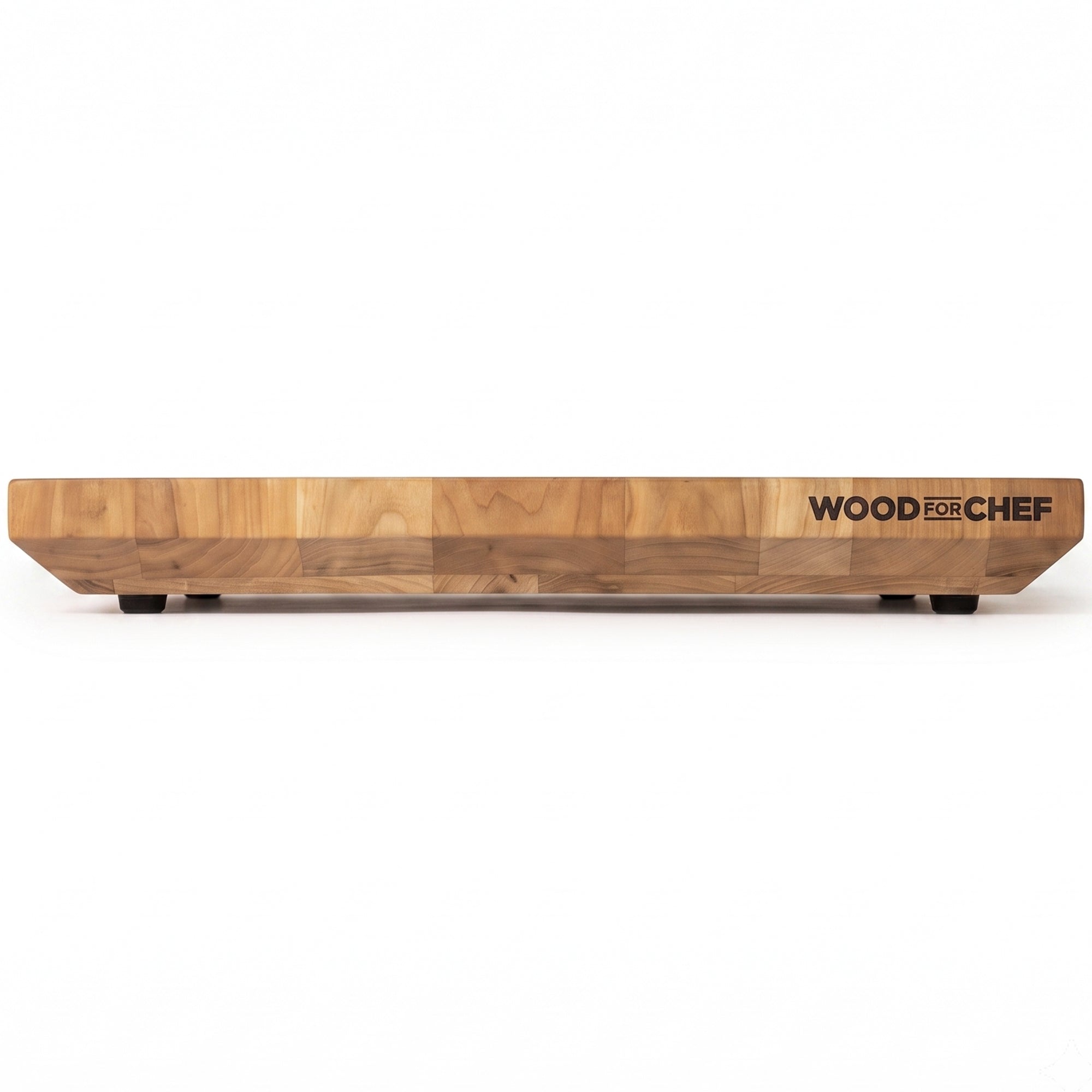 WoodForChef Heritage Cherry End Grain Cutting Board with Feet and Mineral Oil