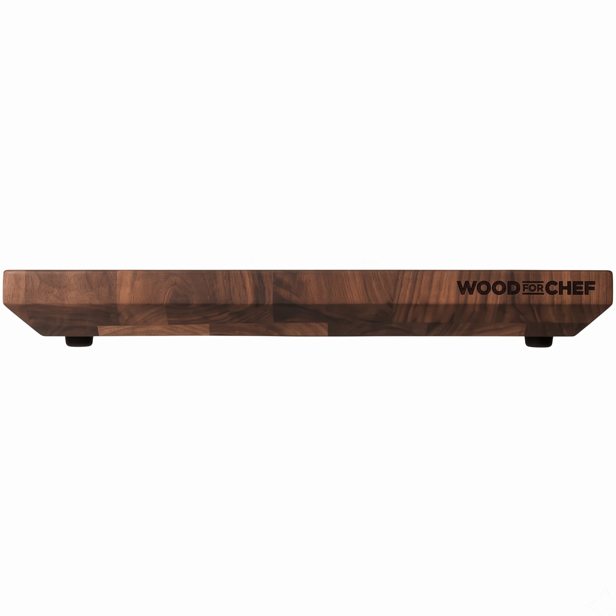 WoodForChef Heritage Walnut End Grain Cutting Board with Feet and Mineral Oil