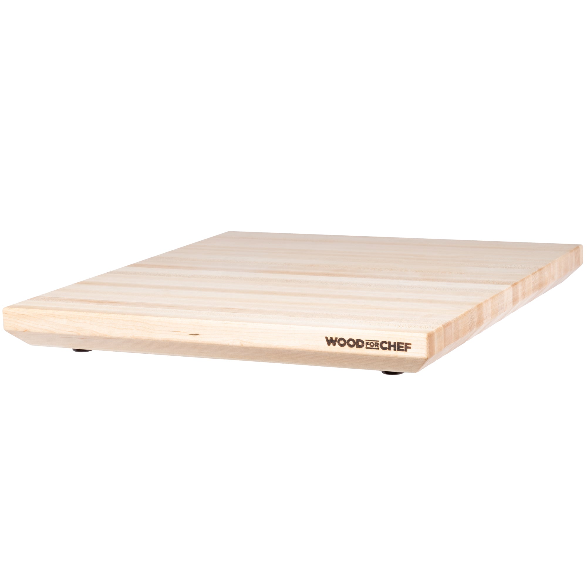 WoodForChef Alto Maple Wood Cutting Board with Non-Slip Feet, 18" x 16" x 1.5"