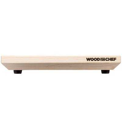 WoodForChef Alto Maple Wood Cutting Board with Non-Slip Feet, 12" x 12" x 1.5"