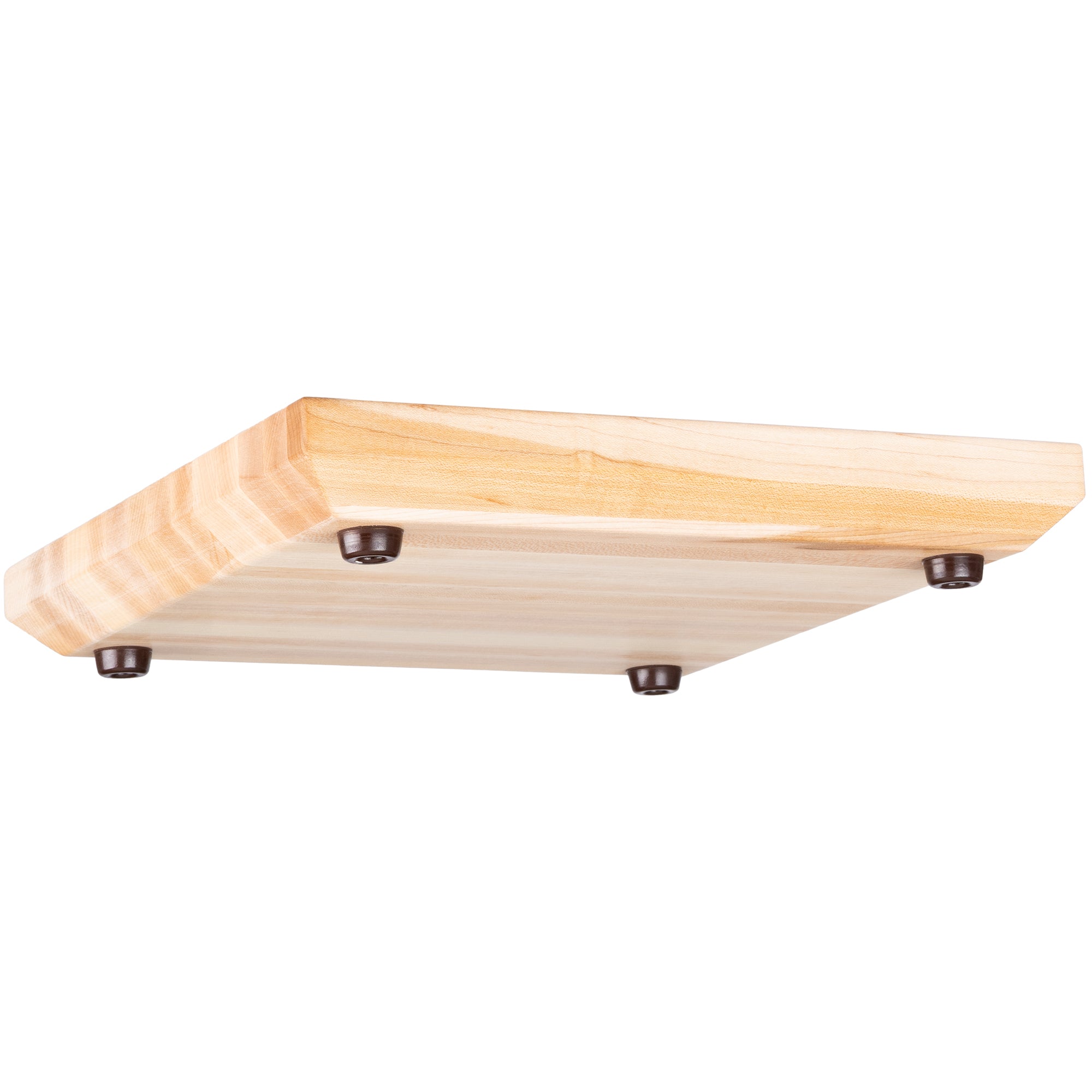 WoodForChef Alto Maple Wood Cutting Board with Non-Slip Feet, 12" x 12" x 1.5"