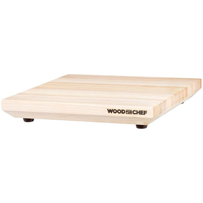 WoodForChef Alto Maple Wood Cutting Board with Non-Slip Feet, 12" x 12" x 1.5"