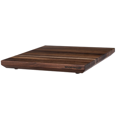 WoodForChef Alto Walnut Wood Cutting Board with Non-Slip Feet, 18" x 16" x 1.5"