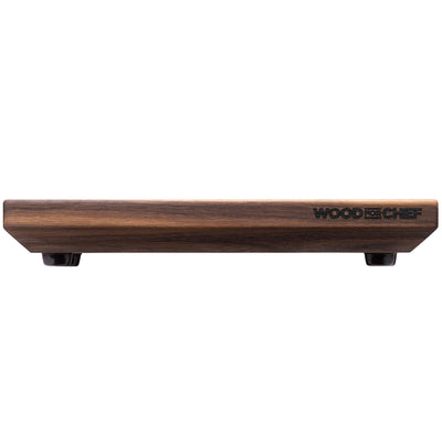 WoodForChef Alto Walnut Wood Cutting Board with Non-Slip Feet, 12" x 12" x 1.5"