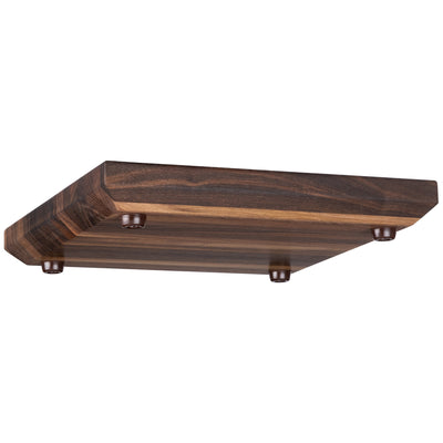 WoodForChef Alto Walnut Wood Cutting Board with Non-Slip Feet, 12" x 12" x 1.5"