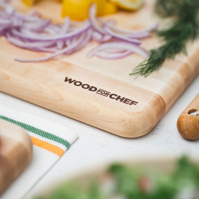 WoodForChef Mizu Walnut Edge Grain Cutting Board for Kitchen, 20" x 10" x 1.10"