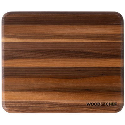 WoodForChef Mizu Walnut Edge Grain Cutting Board for Kitchen, 20" x 10" x 1.10"