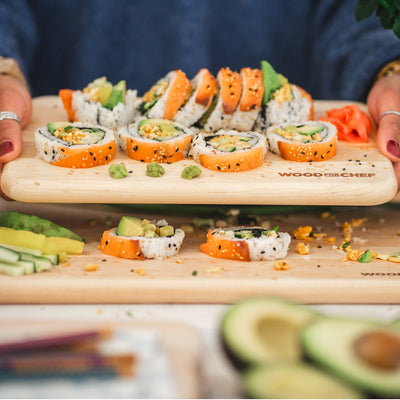 WoodFor Chef Mizu 3-Piece Maple Cutting Board Set, Edge Grain Kitchen Blocks