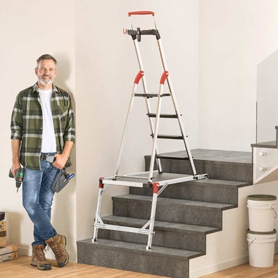 Hailo TP2 Pro Staircase Platform for Step Stools & Ladders, 330 lbs Capacity