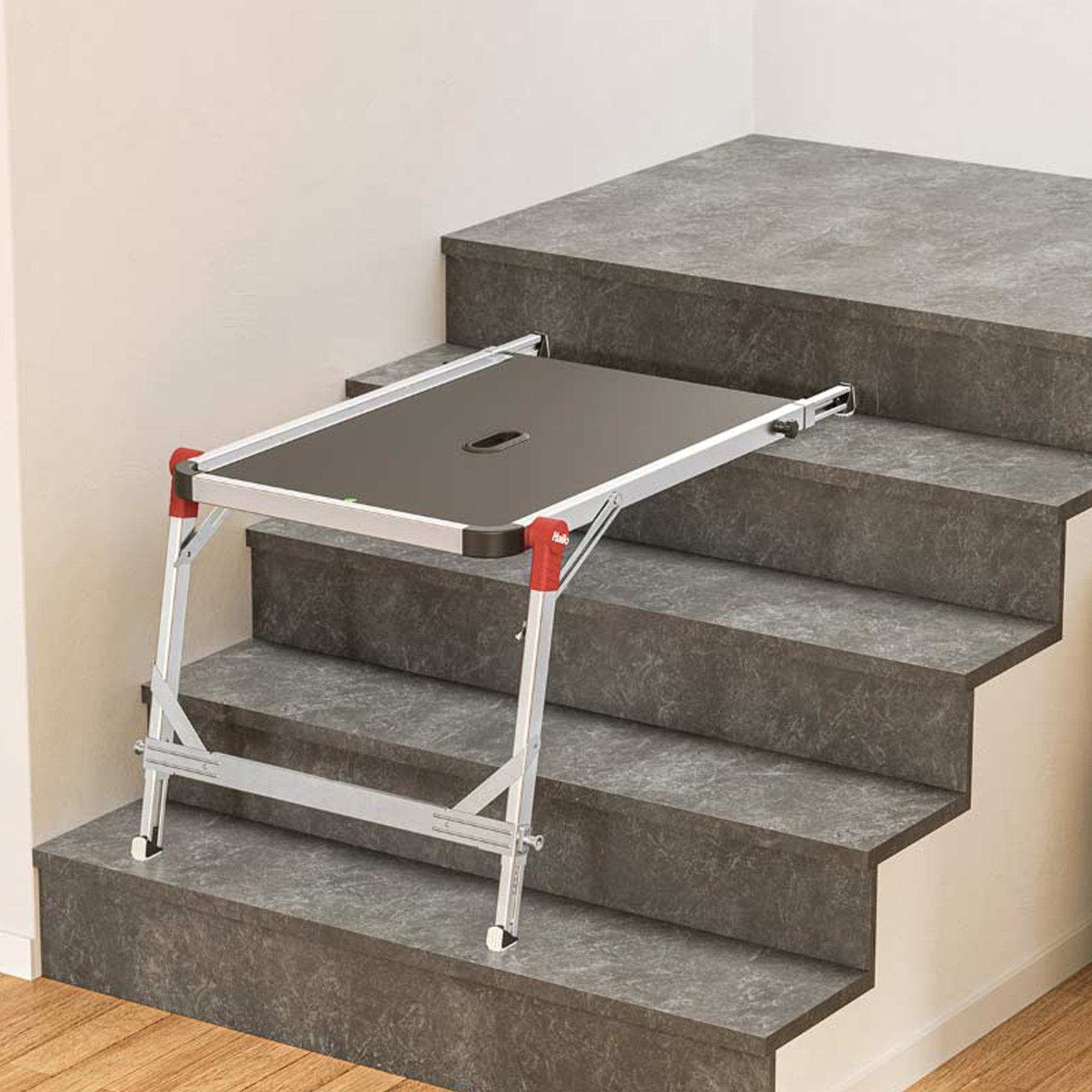 Hailo TP2 Pro Staircase Platform for Step Stools & Ladders, 330 lbs Capacity